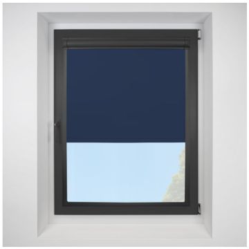 Pop Blackout Maritime Perfect Fit Roller Motorised Blind with Black Frame