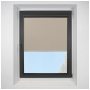 Pop Blackout Pebble Perfect Fit Roller Motorised Blind with Black Frame