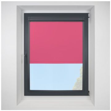 Pop Blackout Pink Perfect Fit Roller Motorised Blind with Anthracite Frame