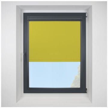 Pop Blackout Saffron Perfect Fit Roller Motorised Blind with Anthracite Frame