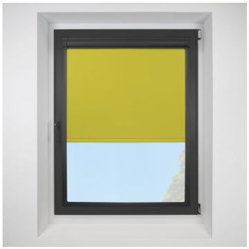 Pop Blackout Saffron Perfect Fit Roller Motorised Blind with Black Frame