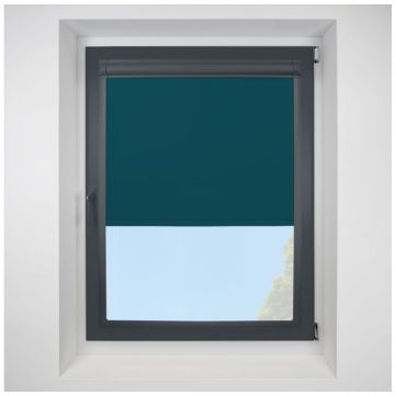 Pop Blackout Topaz Perfect Fit Roller Motorised Blind with Anthracite Frame