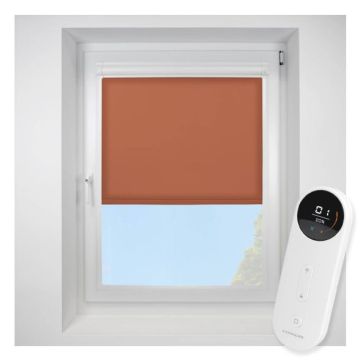 Pop Burnt Orange Perfect Fit Roller Motorised Blind