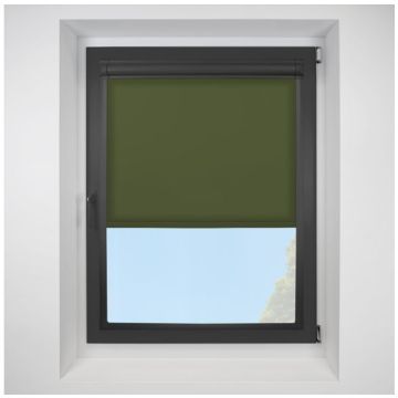 Pop Fern Perfect Fit Roller Motorised Blind with Black Frame