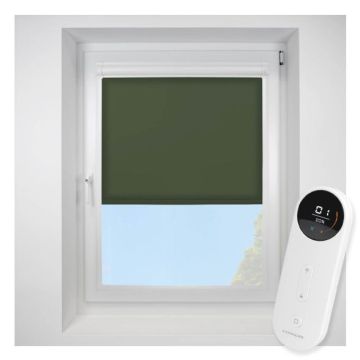 Pop Ivy Perfect Fit Roller Motorised Blind with Black Frame