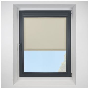 Pop Oatmeal Perfect Fit Roller Motorised Blind with Anthracite Frame