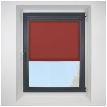 Pop Scarlet Perfect Fit Roller Motorised Blind with Anthracite Frame