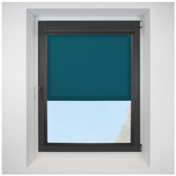 Pop Topaz Perfect Fit Roller Motorised Blind with Black Frame