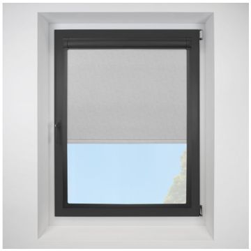 Reflection FR Blackout Silk Perfect Fit Roller Motorised Blind with Black Frame