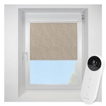 Romany Blackout Putty Perfect Fit Roller Motorised Blind