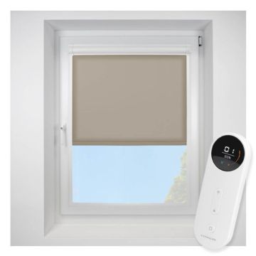 Splash Hessian Perfect Fit Roller Motorised Blind