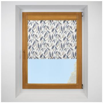 Bamboo Pacific Perfect Fit Roller Blind with Golden Oak Frame