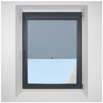 Banlight Duo Fr smokey-blue Perfect Fit RollerPleated Blind