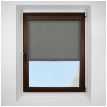 Linenweave-bo Charcoal Perfect Fit RollerPleated Blind