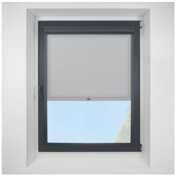 Ribbon Asc pewter Perfect Fit RollerPleated Blind
