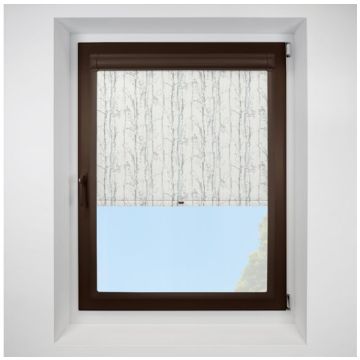 Swedish birch-silver Perfect Fit RollerPleated Blind