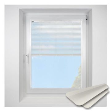 matt-black Perfect Fit VenetianPleated Blind