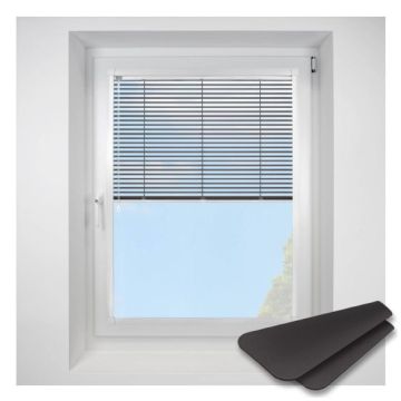 matt-black Perfect Fit VenetianPleated Blind