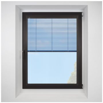 matt-black Perfect Fit VenetianPleated Blind