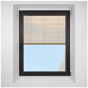 Wood Effect Beech Perfect Fit VenetianPleated Blind