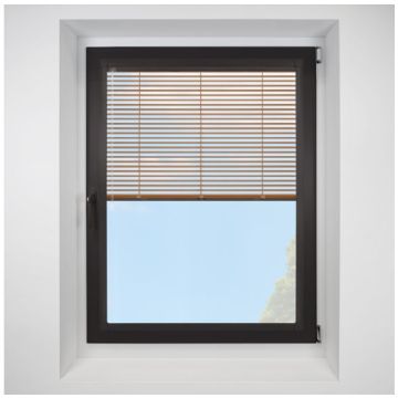 Wood Effect Teak FITtoFRAME Honeycomb Pleated Blind