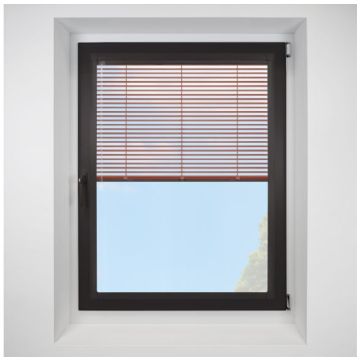 Wood Effect Walnut FITtoFRAME Honeycomb Pleated Blind