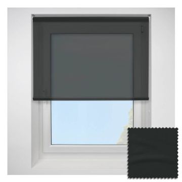 Whisper Black Roller Blind