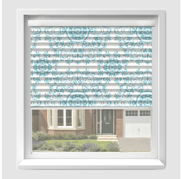 Intu Hive Muse Blue Pleated Blind Intu Hive Muse Blue Pleated Blind