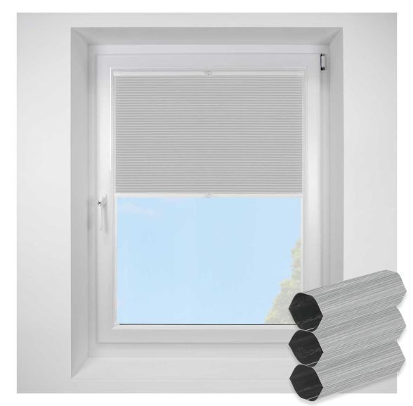 Tribeca Blackout Vintage Grey FITtoFRAME Honeycomb Pleated Blind