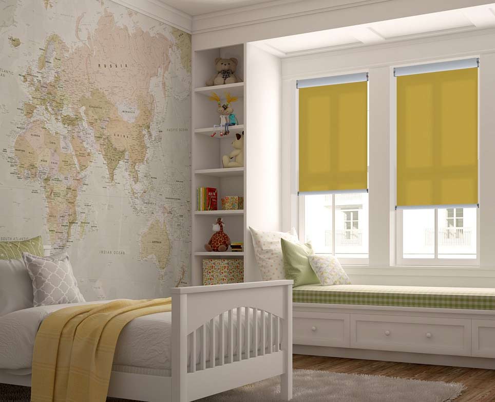 cream childrens roller blinds