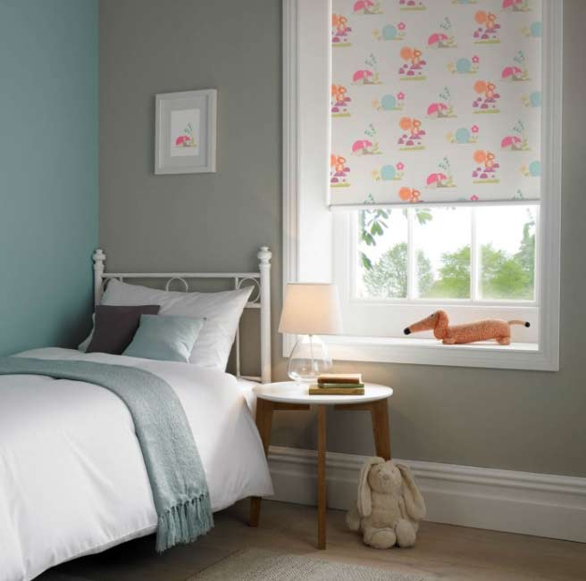 woodland story roller blind nursery